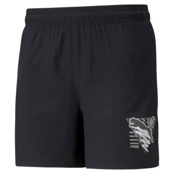 PUMA Men's Summer Cat Graphic Woven Shorts 5'' - Picture 1 of 4